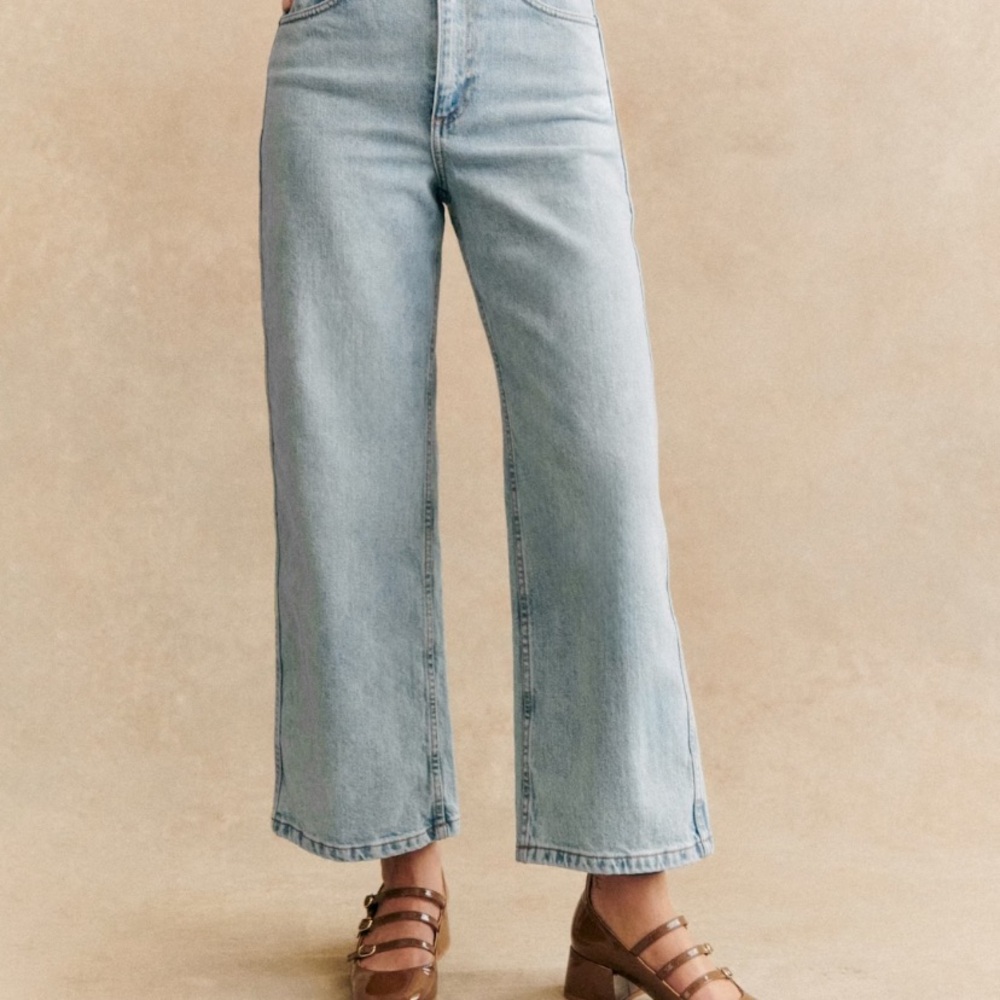 Sezane Le Crop Denim